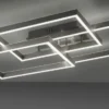 LED Deckenleuchte silberfarbig 82x50cm dimmbar CCT Memoryfunktion