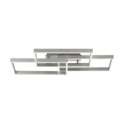 LED Deckenleuchte silberfarbig 82x50cm dimmbar CCT Memoryfunktion