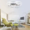 LED Deckenleuchte silber 5-flammig, modern, Ring, futuristisch