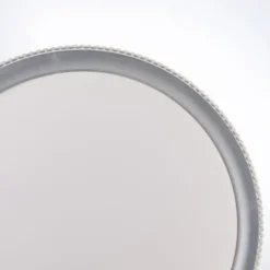 LED Deckenleuchte, silber, rund, dimmbar, warmweiß, 3000K