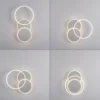 LED Deckenleuchte silber rund schlicht warmweiß Licht