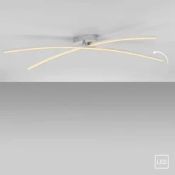 LED Deckenleuchte SIMON, silber, länglich, warmweiß, Leuchtenarm drehbar