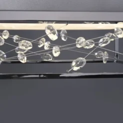 LED Deckenleuchte SKINA, chrom, quadratisch dimmbar, Funk-Fernbedienung