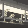 LED Deckenleuchte SKINA, chrom, quadratisch, dimmbar, Funk-Fernbedienung, Memoryfunktion