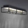 LED Deckenleuchte SKINA, schwarz, dimmbar, Funk-Fernbedienung,, Memoryfunktion