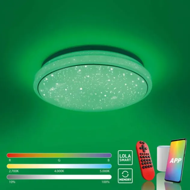 LED Deckenleuchte, Smart Home, RGB Farbwechsel, dimmbar, Lichtfarbsteuerung