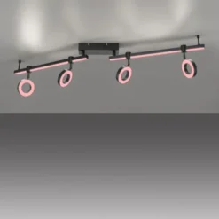 LED Deckenleuchte Smarthome schwarz dimmbar Fernbedienung App
