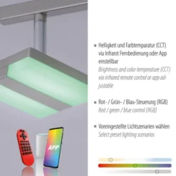 LED-Deckenleuchte, Smart Home, LOLAsmart, CCT, RGB, dimmbar, Fernbedienung, 6-flammig