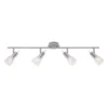 LED-Deckenleuchte, stahlfarben, warmweiße Lichtfarbe, 4 flammig, modern