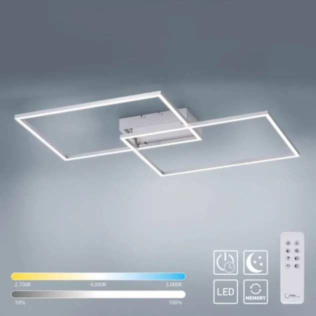 LED-Deckenleuchte, stahlfarben, CCT Steuerung , dimmbar, modern