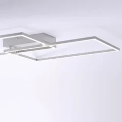 LED-Deckenleuchte, stahlfarben, CCT Steuerung , dimmbar, modern