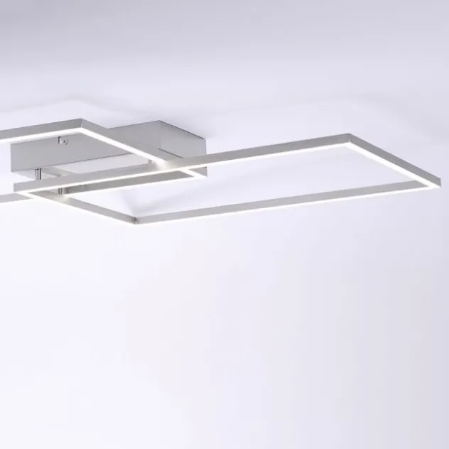 LED-Deckenleuchte, stahlfarben, CCT Steuerung , dimmbar, modern