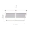 LED Deckenleuchte, stahlfarben, quadratisch, modern, 78x74cm