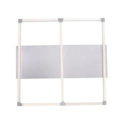 LED Deckenleuchte, stahlfarben, quadratisch, modern, 78x74cm