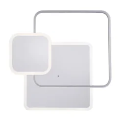 LED Deckenleuchte, stahlfarben, modern, Lichtfarbensteuerung, dimmbar