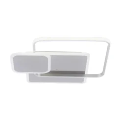 LED Deckenleuchte, stahlfarben, modern, Lichtfarbensteuerung, dimmbar
