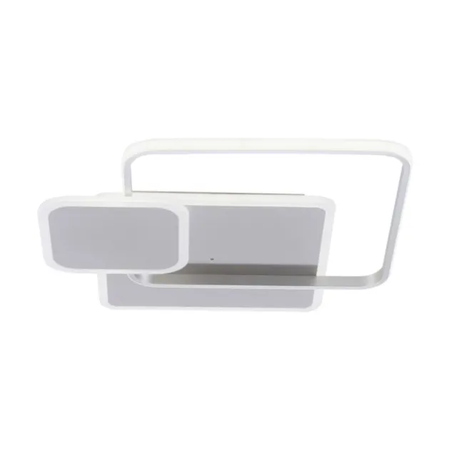 LED Deckenleuchte, stahlfarben, modern, Lichtfarbensteuerung, dimmbar