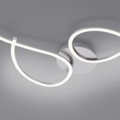 LED Deckenleuchte, stahlfarben, linear, inkl. Dimmfunktion, energiesparend