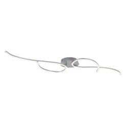 LED Deckenleuchte, stahlfarben, linear, inkl. Dimmfunktion, energiesparend