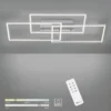 LED Deckenleuchte, stahlfarben, modernes Design, CCT-Steuerung, Flur