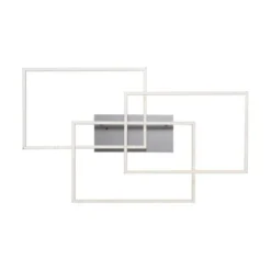 LED Deckenleuchte, stahlfarben, modernes Design, CCT-Steuerung, Flur