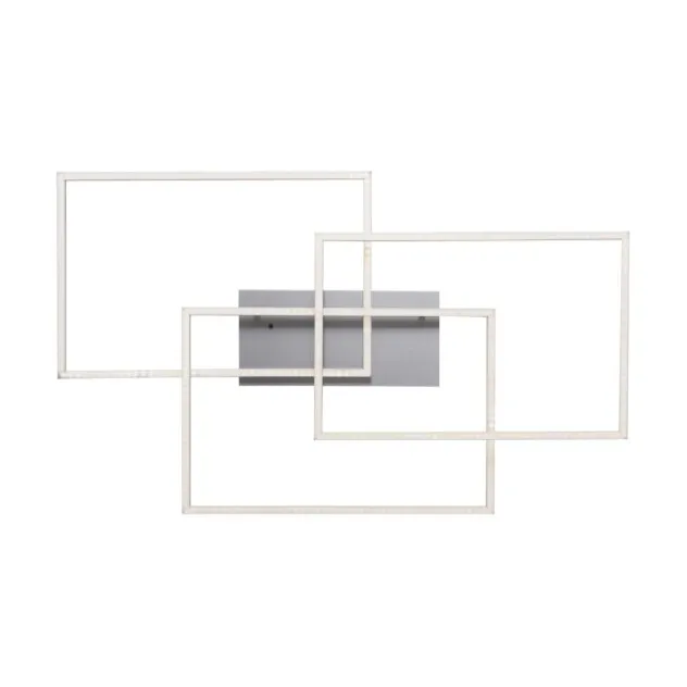 LED Deckenleuchte, stahlfarben, modernes Design, CCT-Steuerung, Flur