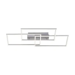 LED Deckenleuchte, stahlfarben, modernes Design, CCT-Steuerung, Flur