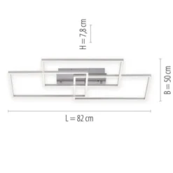 LED Deckenleuchte, stahlfarben, modernes Design, CCT-Steuerung, Flur