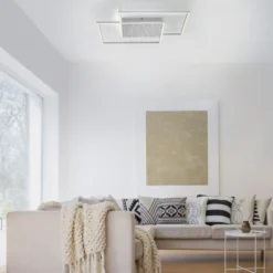 LED-Deckenleuchte, stahlfarben, Fernbdienung, dimmbar, CCT