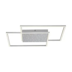 LED-Deckenleuchte, stahlfarben, Fernbdienung, dimmbar, CCT