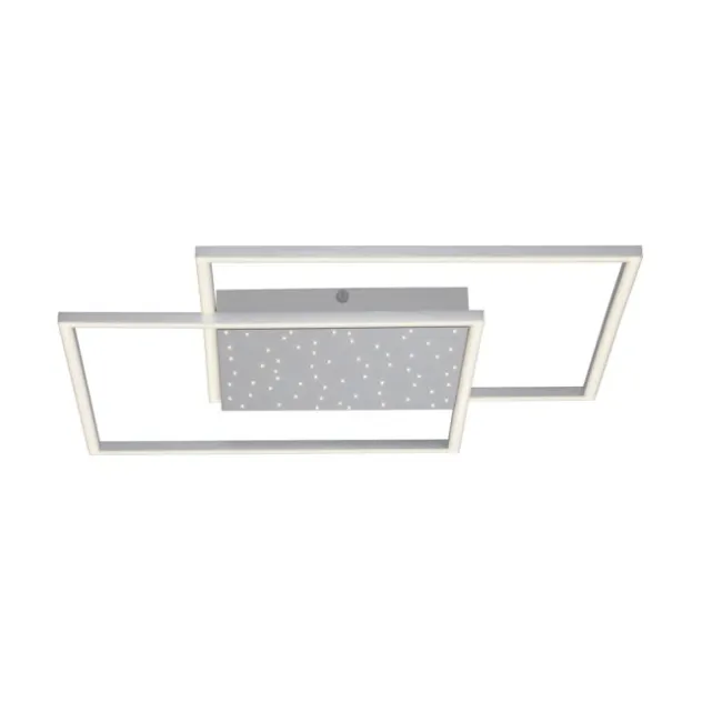 LED-Deckenleuchte, stahlfarben, Fernbdienung, dimmbar, CCT