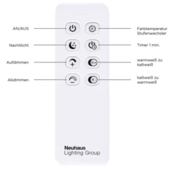 LED Deckenleuchte, stahlfarben, dimmbar, CCT, modern, 110cm lang