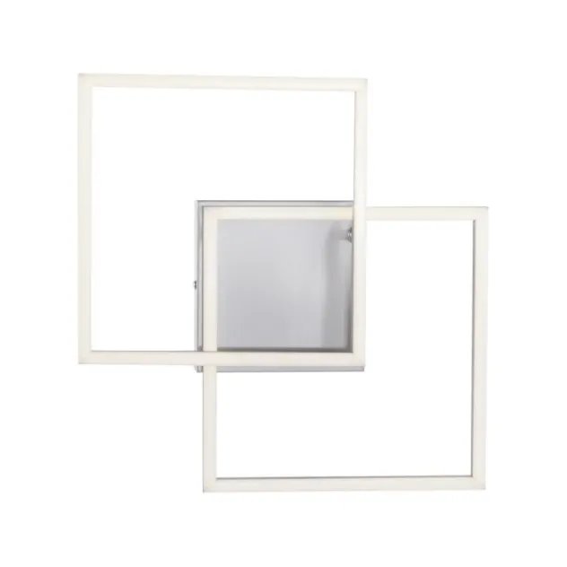 LED Deckenleuchte, stahlfarben, quadratisch, modern, energiesparend
