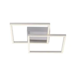 LED Deckenleuchte, stahlfarben, quadratisch, modern, energiesparend