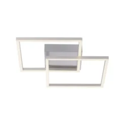 LED Deckenleuchte, stahlfarben, quadratisch, modern, energiesparend