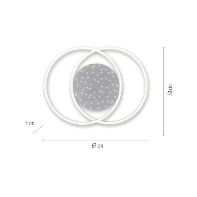 LED-Deckenleuchte, stahlfarben, Fernbdienung, dimmbar, CCT