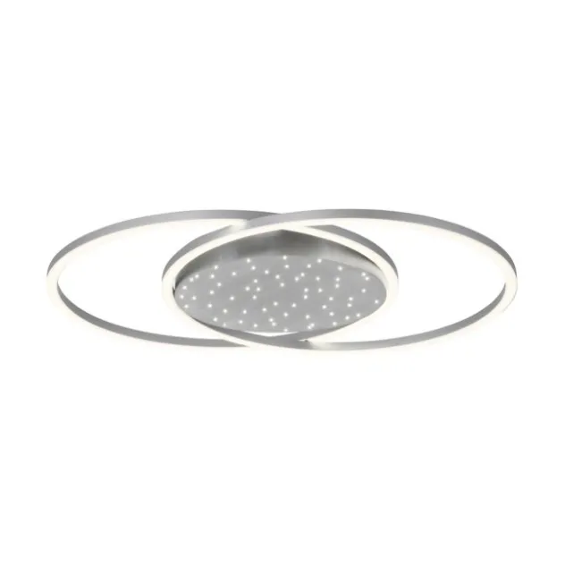 LED-Deckenleuchte, stahlfarben, Fernbdienung, dimmbar, CCT