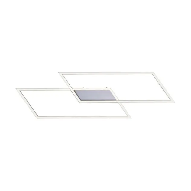 LED Deckenleuchte, stahlfarben, Memory Funktion, inkl Dimmfunktion, modern