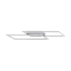 LED Deckenleuchte, stahlfarben, Memory Funktion, inkl Dimmfunktion, modern