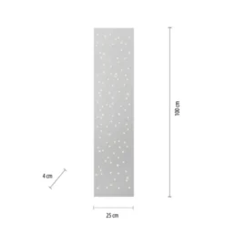 LED Deckenleuchte, stahlfarben, rechteckig, Sternenhimmel-Optik, dimmbar