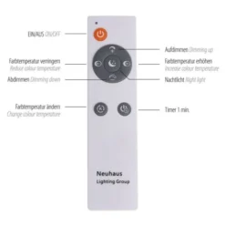 LED Deckenleuchte, stahlfarben, rechteckig, Sternenhimmel-Optik, dimmbar