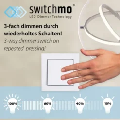 LED Deckenleuchte, stahlfarben, dimmbar, drehbar, warmweiß