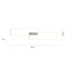 LED Deckenleuchte, stahlfarben, dimmbar, drehbar, warmweiß