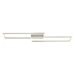 LED Deckenleuchte, stahlfarben, dimmbar, drehbar, warmweiß