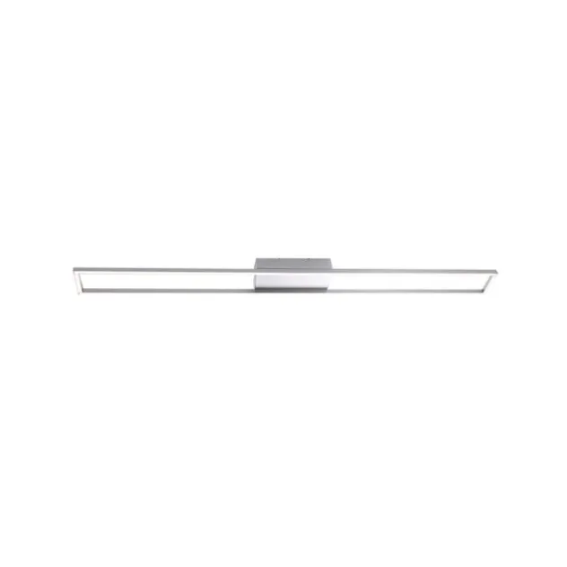 LED-Deckenleuchte, stahlfarben, 10x110cm, dimmbar, modern, warmweiß