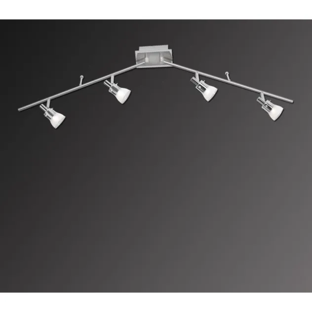 LED-Deckenleuchte, Stahl, 4flammig, dreh und schwenkbar, blendfreies Licht