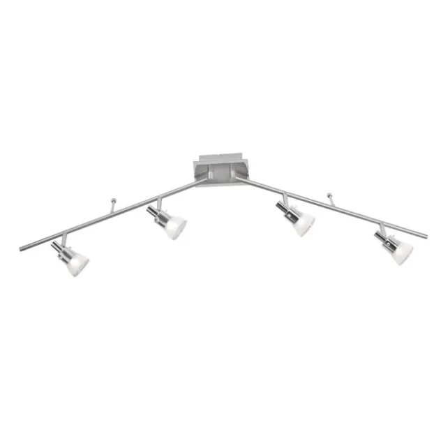 LED-Deckenleuchte, Stahl, 4flammig, dreh und schwenkbar, blendfreies Licht