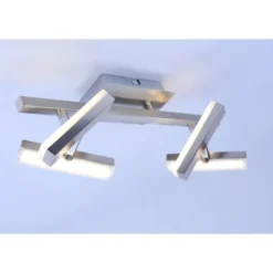 LED-Deckenleuchte, Stahl, 4-flammig, dreh und schwenkbar, modern