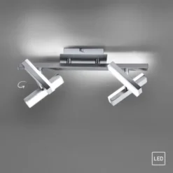 LED-Deckenleuchte, Stahl, 4-flammig, dreh und schwenkbar, modern