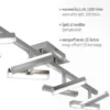 LED-Deckenleuchte, Stahl, 8flammig, drehbare Leuchtenköpfe, modernes Design